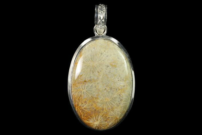Million Year Old Fossil Coral Pendant - Indonesia #143690